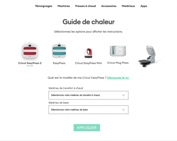 Positionnement du sticker thermocollant sur le tissu
