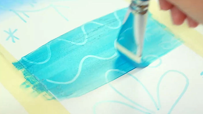 Peignez à la gouache liquide