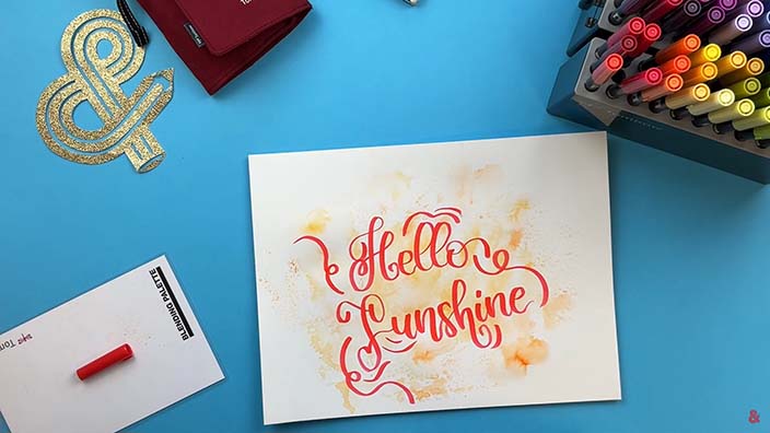 Début du lettering