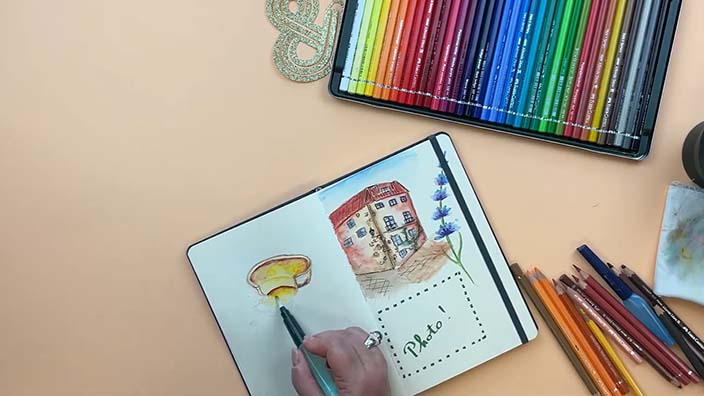 Dessin d’un pastel de nata