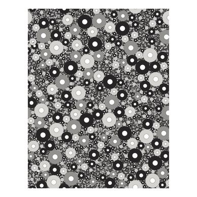 Papier Décopatch 30 x 40cm 000 ronds gris et noir