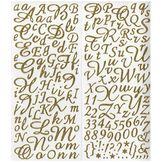 Alphabet pailleté or - 0,8 à 2,5 cm