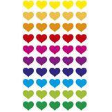 Autocollants relief Cœurs multicolores