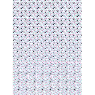 Papier Décopatch 30 x 40 cm 661 imprimé bleu et rose fleurs cerisier