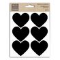 Etiquettes petits cœurs imitation ardoise 5,5 x 4,9 cm 24 pièces