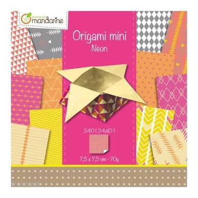 Origami mini Néon 7,5 x 7,5 cm 240 feuilles