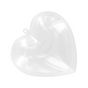 Cœur en plastique transparent 8,5 x 8,5 cm