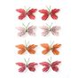 Stickers 3D papillon rouge par 8