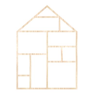 Template maison en bois 19,5 x 27 cm