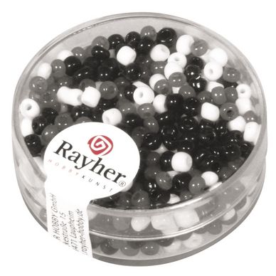Perles de rocailles Mix noir et blanc 2,6 mm