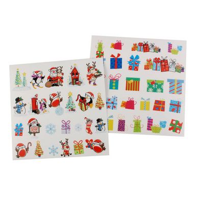 Stickers transparents motifs de Noël - par 48