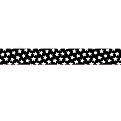 Dévidoir ruban adhésif noir étoiles blanches - 1,5 cm x 10 m