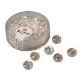 Perles en verre transparentes à grand trou 9 mm x 14 pces
