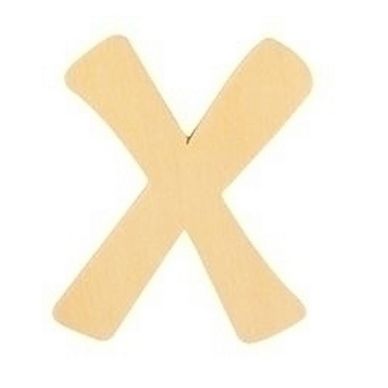 Lettre X en bois 6 x 4,5 cm
