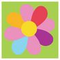 Kit de tapisserie enfant XXL - La fleur multicolore - 15 x 15 cm