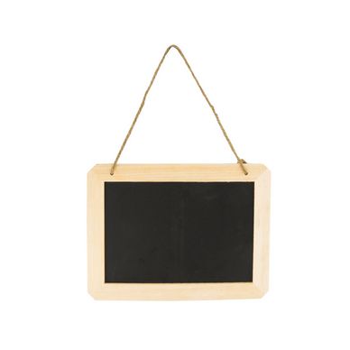 Ardoise rectangle à suspendre en bois - 25 x 18,5 x 1 cm