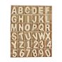 Coffret chiffres et lettres en bois 180 pièces - 19,6 x 24,5 x 1,2 cm