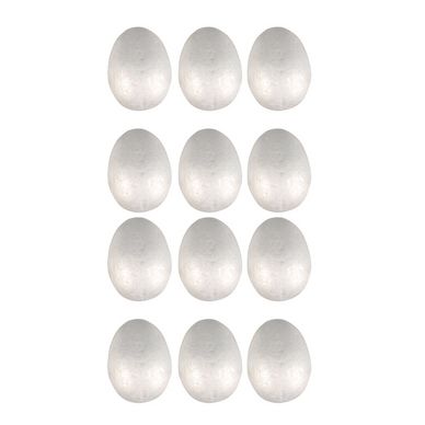 Œufs en polystyrène 3,2 x 4,5 cm - 12pcs