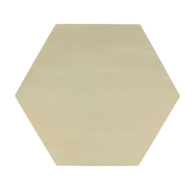 Plaque hexagonale en bois 30 x 26 cm