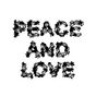 Tampon en bois peace & love 5,8 x 7 cm