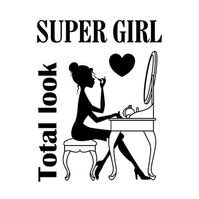 Tampon clear super girl 7 x 9 cm
