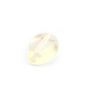 Perle en verre reflet ovale parme transparent - 8 x 11 mm