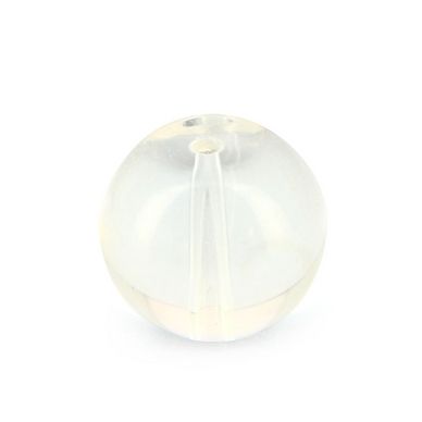 Perle en verre ronde transparente - 18 mm