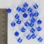 Perle en verre ovale facettes bleu saphir - 9 x 10 mm