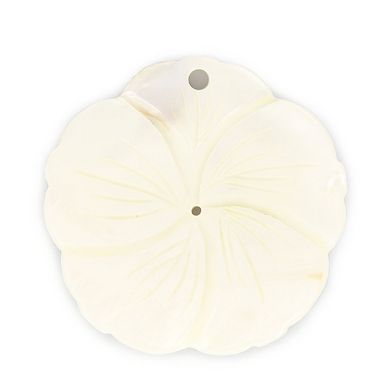 Pendentif fleur nacrée blanche - 5,2 x 5,2 mm
