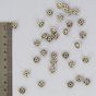 Perle en métal intercalaire toupie argent - 8 mm