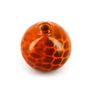 Perle en bois peinte effet tâches ronde rouge bordeaux orange - 20 mm