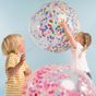 Kit ballon confettis géant fluos x 3 pcs