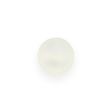 Perle ronde résine blanche translucide mate - 9 mm