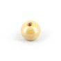 Perle en céramique ronde beige irisé - 8,5 mm