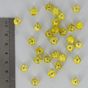 Perle ronde synthétique effet brisé jaune - 8 mm