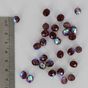 Mélange perles ovales facettes en verre de Bohême rouges et violet - 10 mm