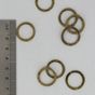 Anneau en métal rond corde tressée laiton vieilli - 15 x 19 mm