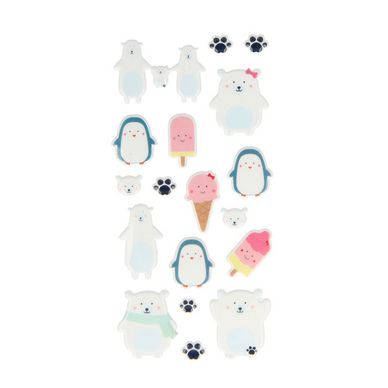 Stickers Puffies Adorable Glaces x 18 pcs