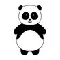 Tampon en bois Adorable Panda 4 x 5 cm
