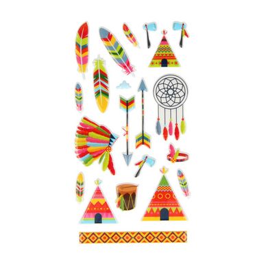 Stickers Puffies Totem Indiens x 21 pcs
