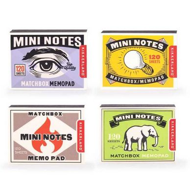 Bloc-notes miniatures Graphisme boîte d'allumettes rétro