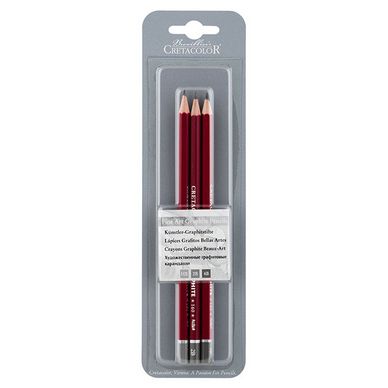Crayons graphite par 3 - HB, 2B, 4B