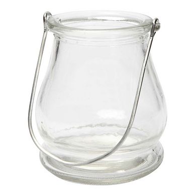 Lanterne en verre avec anse H.10 Ø 9 cm