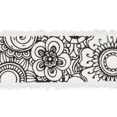 Ruban en coton 40 mm x 3 m Motif imprimé Fleurs