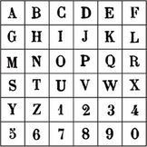 Tampon bois Alphabet majuscule n°2 0.7 x 1 cm