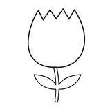 Tampon bois Tulipe 2,6 x 3,6 cm