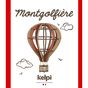 Maquette Montgolfière en bois 24 x 17 cm Rouge