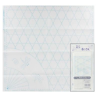 Coupon Tissu Sashiko 31 x 31 cm Blanc Libellules