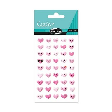 Stickers 3D Cooky Émoticônes Cœurs