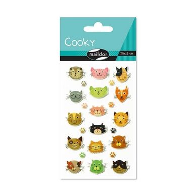 Stickers 3D Cooky Têtes de chat